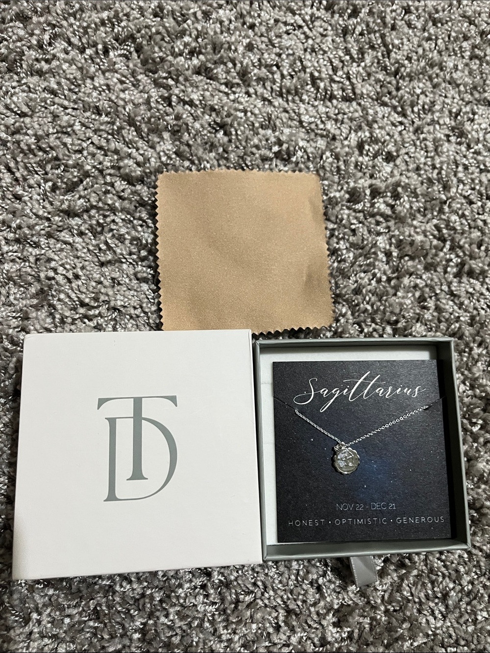 Sagittarius Zodiac Necklace - Silver